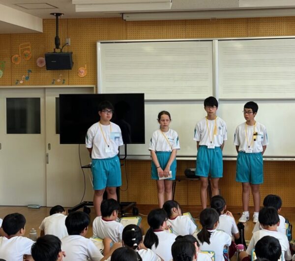 7/9（水）6年生「総合　中学生に学ぶ」